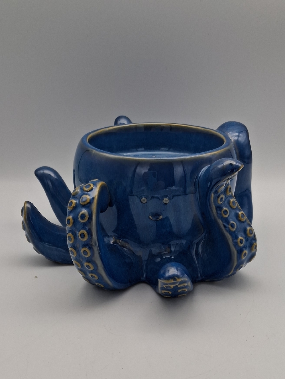 Bath & Body Works Blue Octopus Large Ceramic 3 Wick Candle Holder